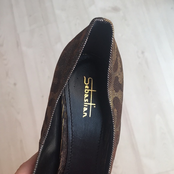 SOLD!! Sebastian Milano 5” stilettos heels leopard print 9.5 MSRP $545 new with… - Picture 17 of 17